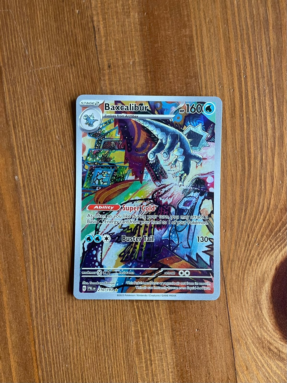 Baxcalibur holo 210/193 Paldea Evolved - NM, Ophalen of Verzenden, Zo goed als nieuw, Losse kaart, Foil