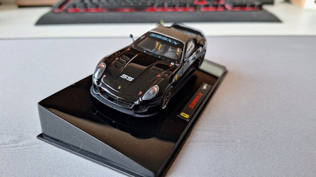 1:43 Hotwheels Elite - Ferrari 599XX #55, Ophalen of Verzenden, Zo goed als nieuw, Auto, Overige merken