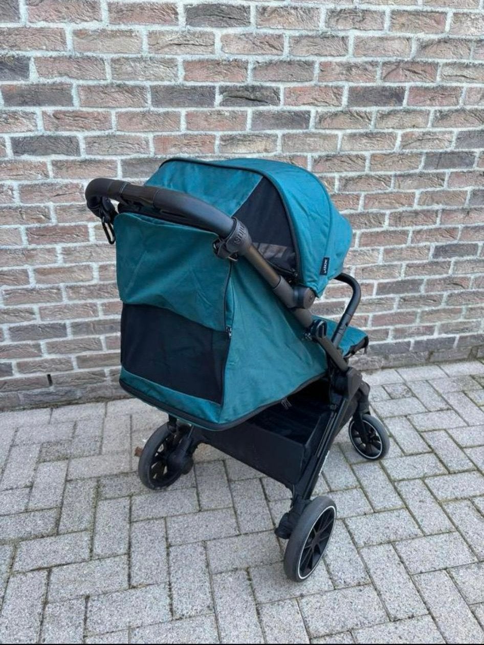 Easywalker Jackey XL v.v. accecoires Teal Green - ZGAN, Ophalen, Gebruikt, Overige merken, Verstelbare rugleuning