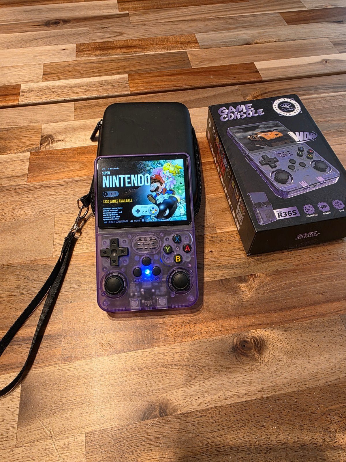 R36S Retro Game Console - Paars, 64GB, Zo goed als nieuw, Ophalen of Verzenden, Overige merken, Zo goed als nieuw