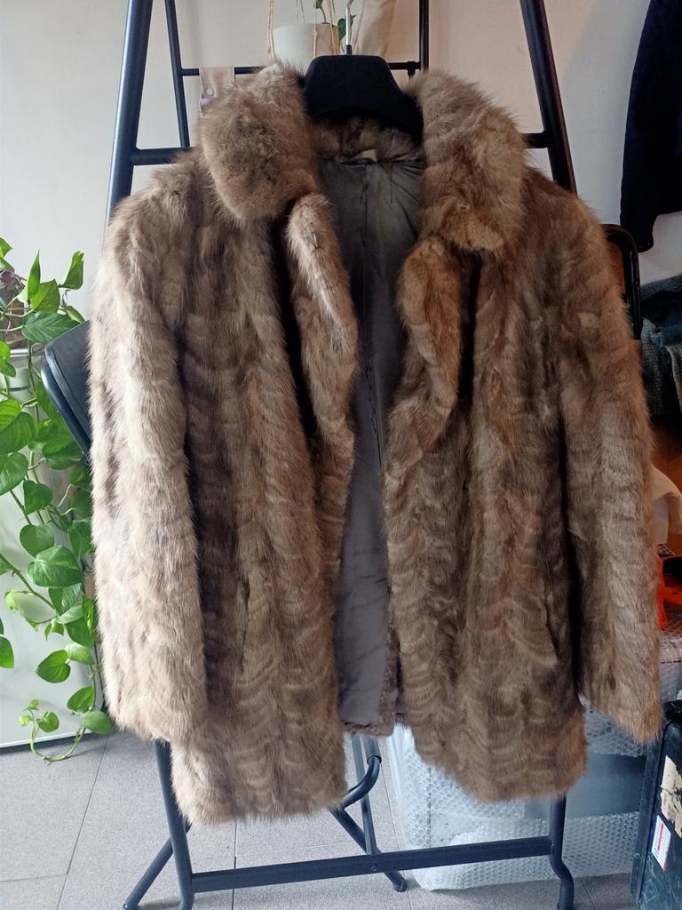 Vintage Vos Bontjas - Bruine Bontjas Maat M, Ophalen, Gedragen, Maat 38/40 (M), Bruin