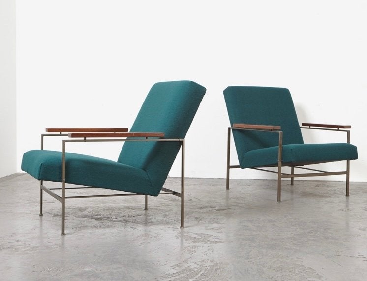 Set van 2 vintage fauteuils Rob Parry Gelderland, Ophalen, Gebruikt, Minder dan 75 cm, Metaal