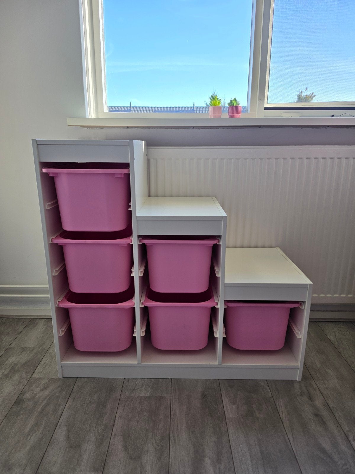 IKEA Trofast opbergkast met roze bakken, Ophalen, Zo goed als nieuw