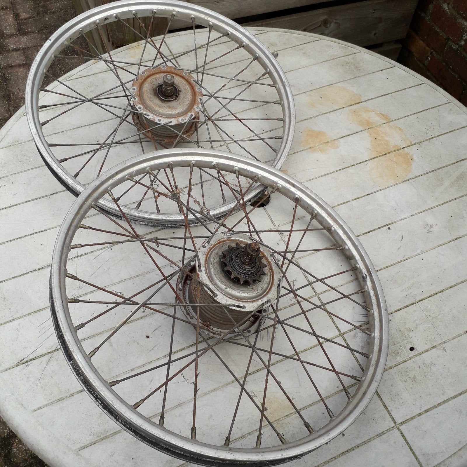 Antieke Hercules Prior SACHS-2 gang voor- en achterwiel, Fietsen en Brommers, Brommeronderdelen | Oldtimers, Ophalen, Gebruikt