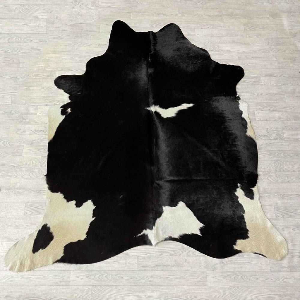 Koeienhuid zwart wit creme 240x210cm | Lederstore, Landelijk, modern, Scandinavisch, industrieel, 200 cm of meer, Zwart, Overige vormen