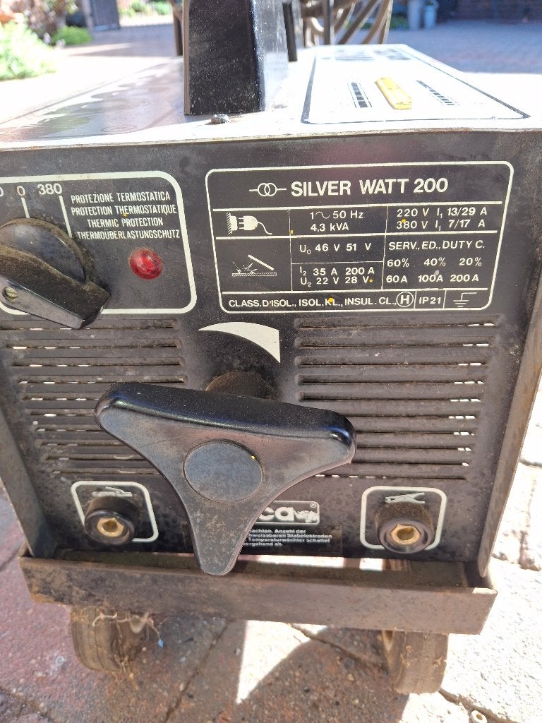 las apparaat 220 /380 volt 200 amp, Ophalen, Gebruikt, 150 tot 250 ampère, Elektroden