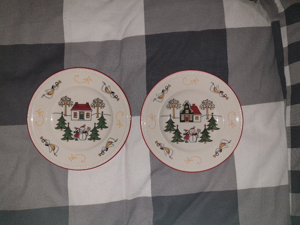 Windsor christmas gebaksbordje kerst ah blokker heel veel, Ophalen of Verzenden, Zo goed als nieuw, Aardewerk, Bord(en)
