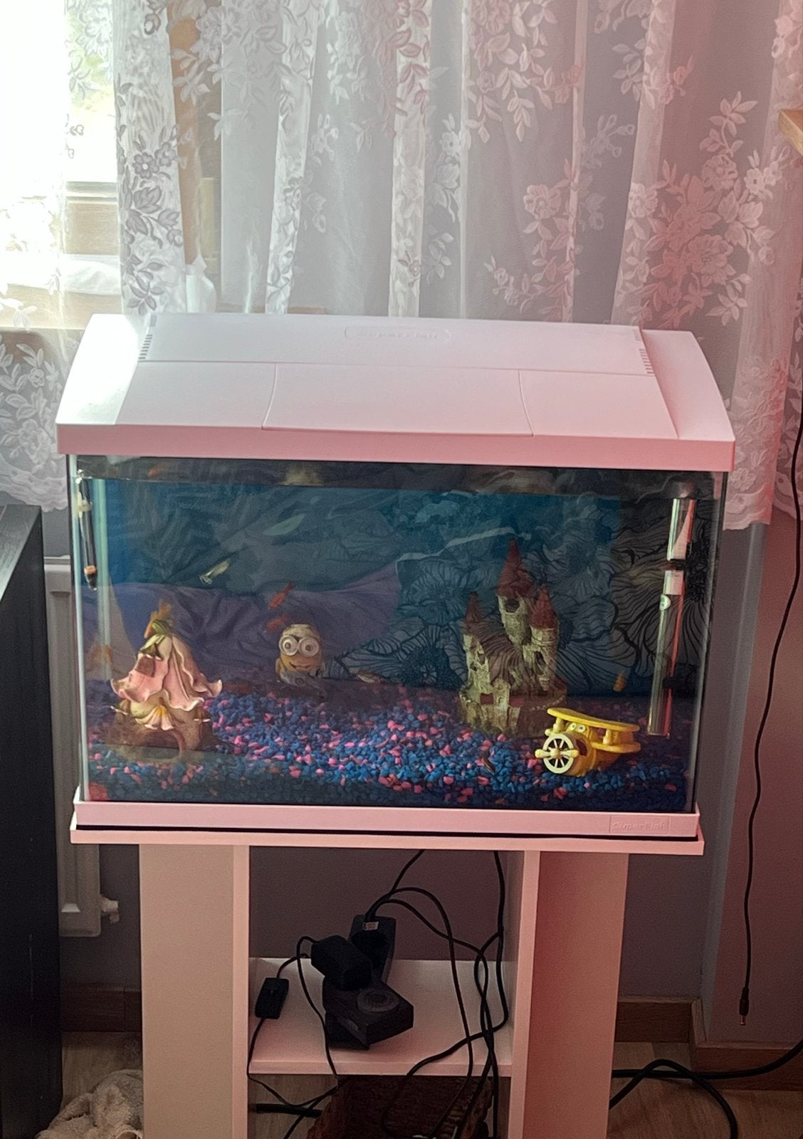 Aquarium 60 liter met kast + veel benodigdheden, Ophalen, Gebruikt