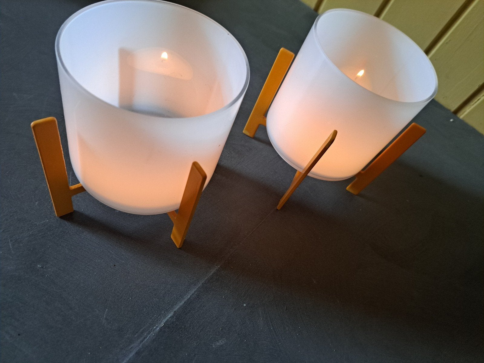 IKEA  Vintage waxinelichthouder jaren.80/90, Huis en Inrichting, Ophalen of Verzenden, Oranje, Waxinelichthouder, IKEA