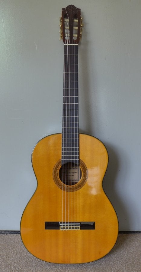 Japanse Klassieke Gitaar (Luxor) Gegraveerde Kop., Ophalen, Gebruikt, Klassieke of Spaanse gitaar