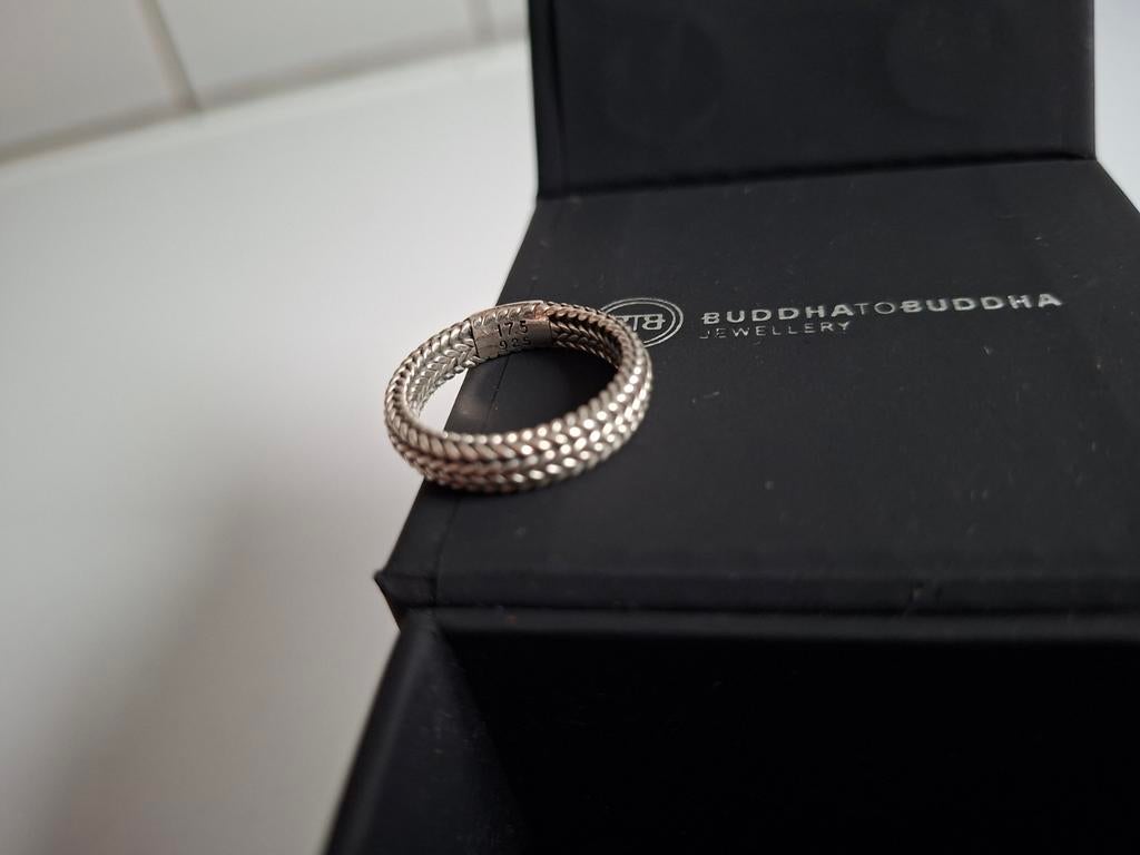 buddha to buddha ring maat 17.5 ellen collectie, Sieraden, Tassen en Uiterlijk, Ringen, Nieuw, Ophalen of Verzenden, 17 tot 18