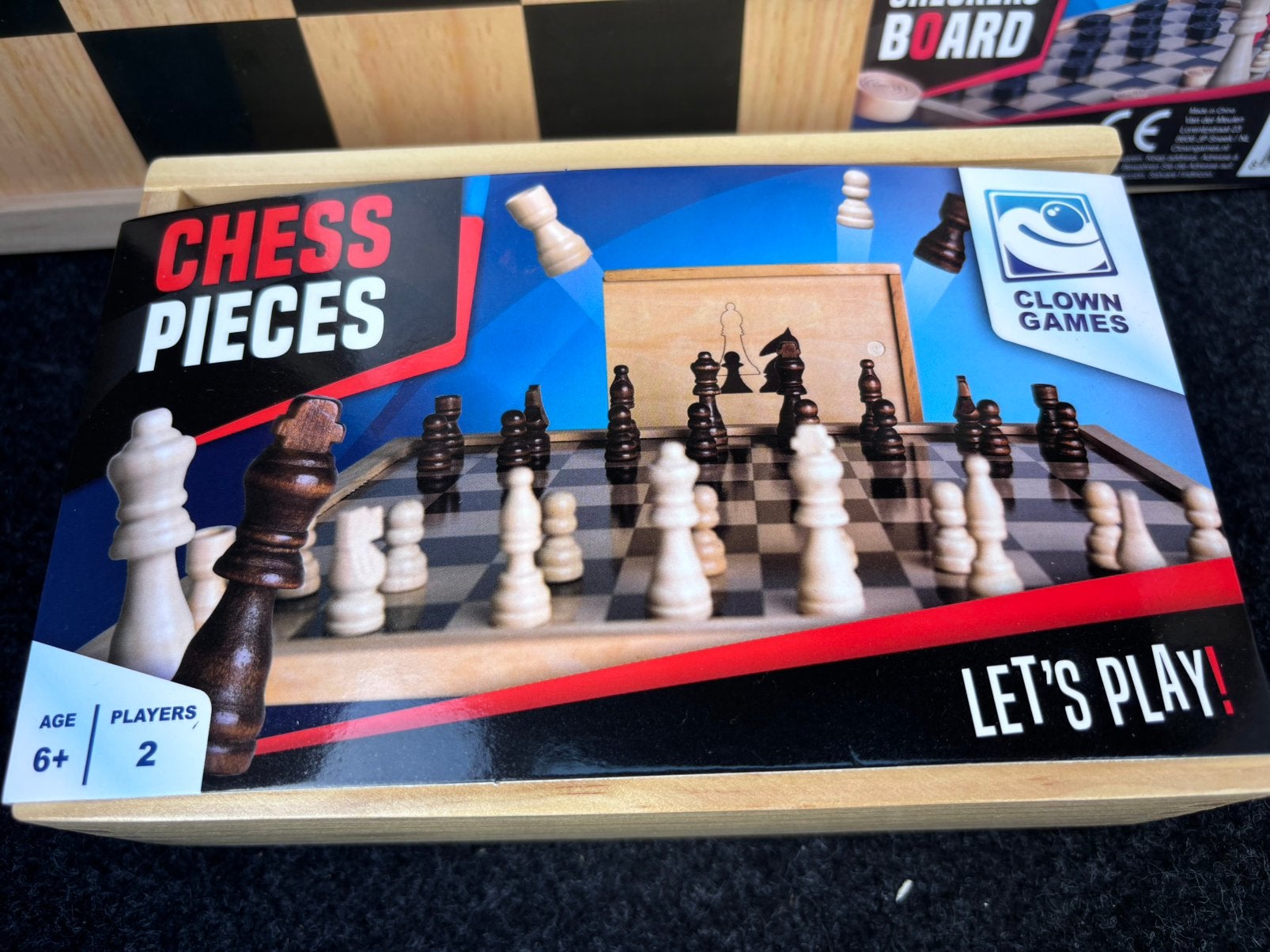 Clown Games Schaakstukken Hout FSC - nieuw, ., Nieuw, Ophalen of Verzenden, .