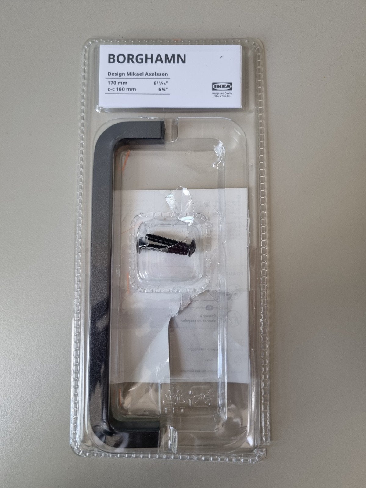 1 x IKEA BORGHAMN Handgreep 170 mm - Nieuw in verpakking, Ophalen, Nieuw