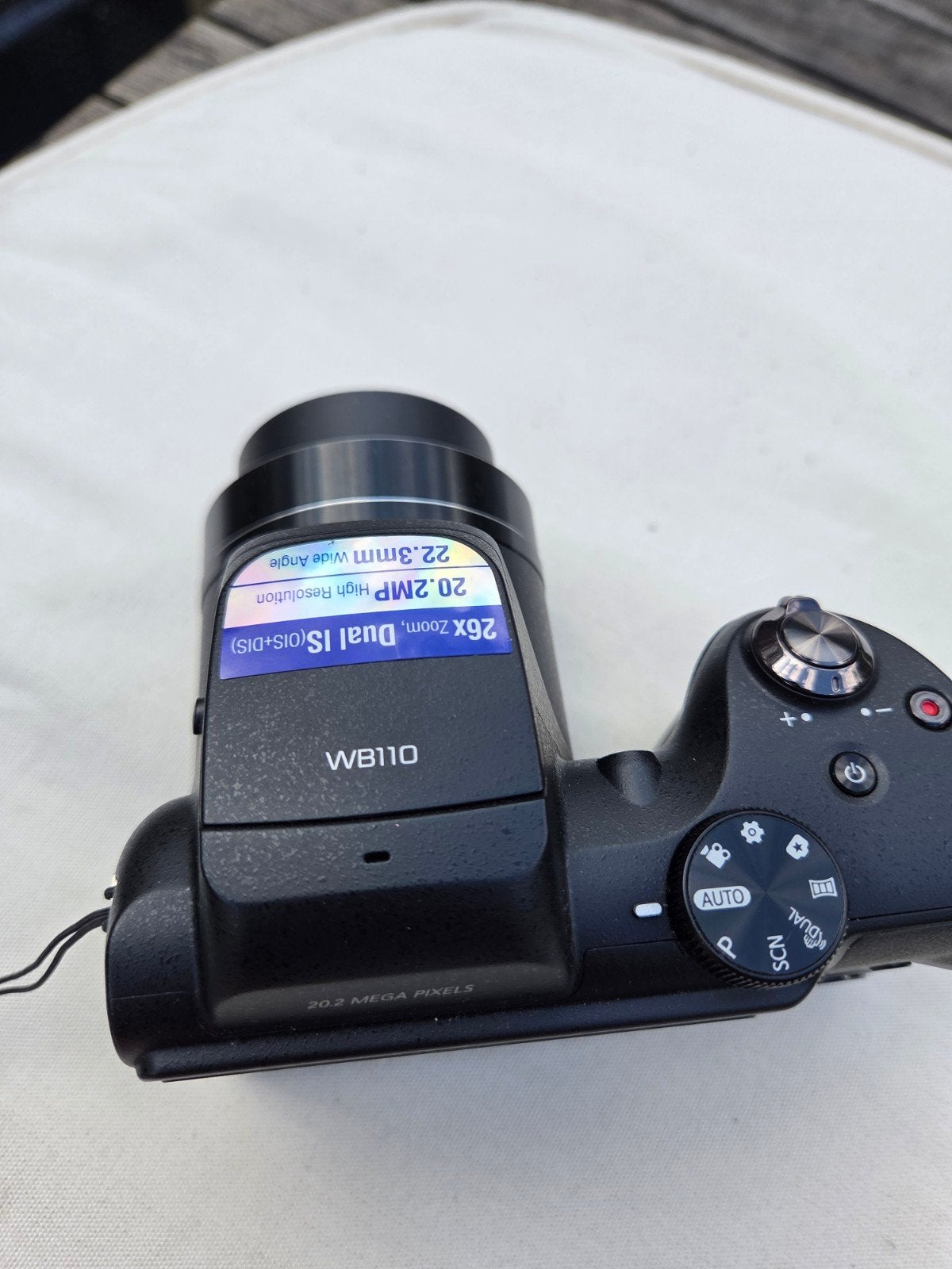 Samsung WB110 Bridgecamera - 20.2 MP, 26x Zoom, Ophalen of Verzenden, Zo goed als nieuw, Geheugenkaart, Samsung