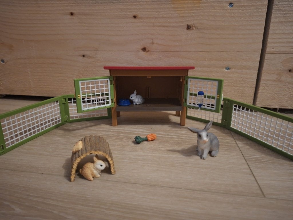 Schleich Konijnenhok, Ophalen of Verzenden, Zo goed als nieuw