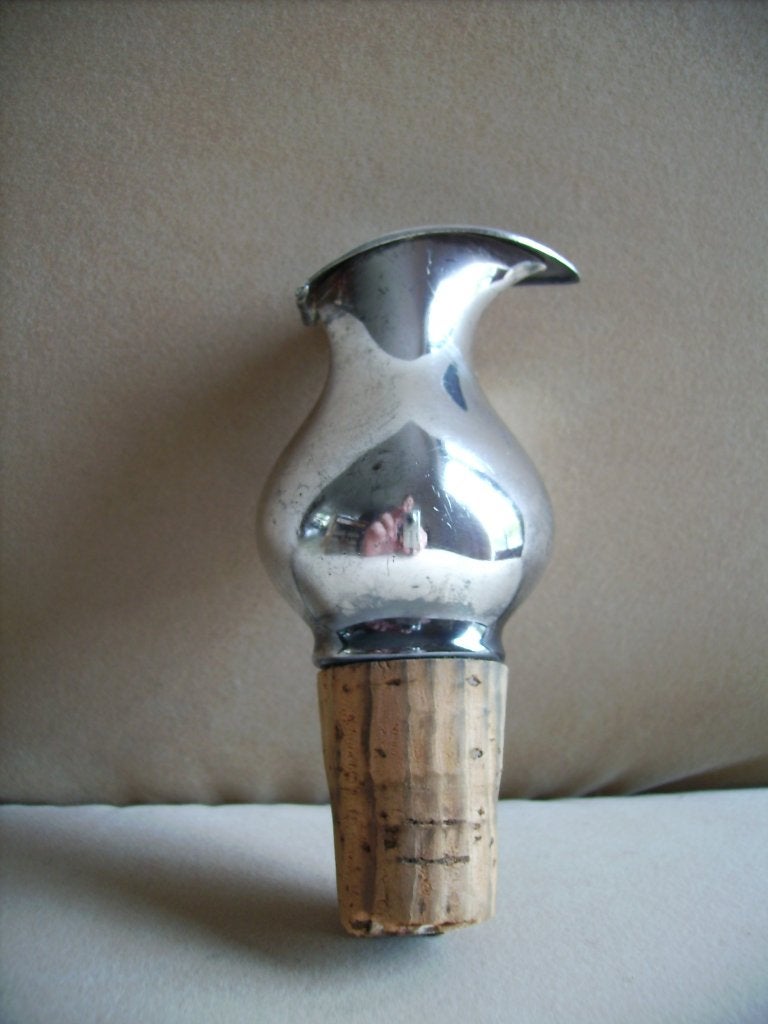 verzilverde schenkkurk, Ophalen of Verzenden, Zilver