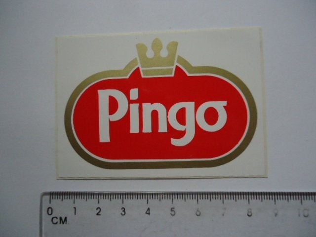 sticker oud PINGO logo retro Goor poultry kip retro, Verzenden, Zo goed als nieuw, Bedrijf of Vereniging