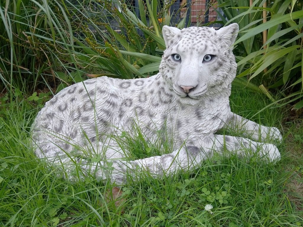 ## Deko Schneeleopard groß ##, Ophalen, Zo goed als nieuw