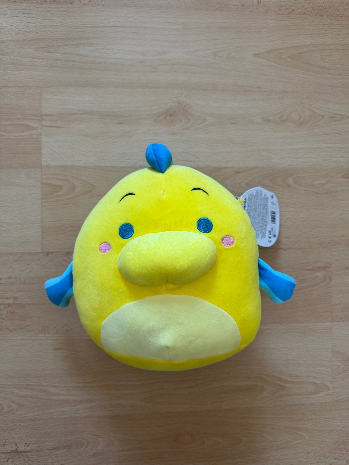 Squishmallow Flounder - De Kleine Zeemeermin Disney knuffel, Disney, Geel, Overige typen, Ophalen of Verzenden