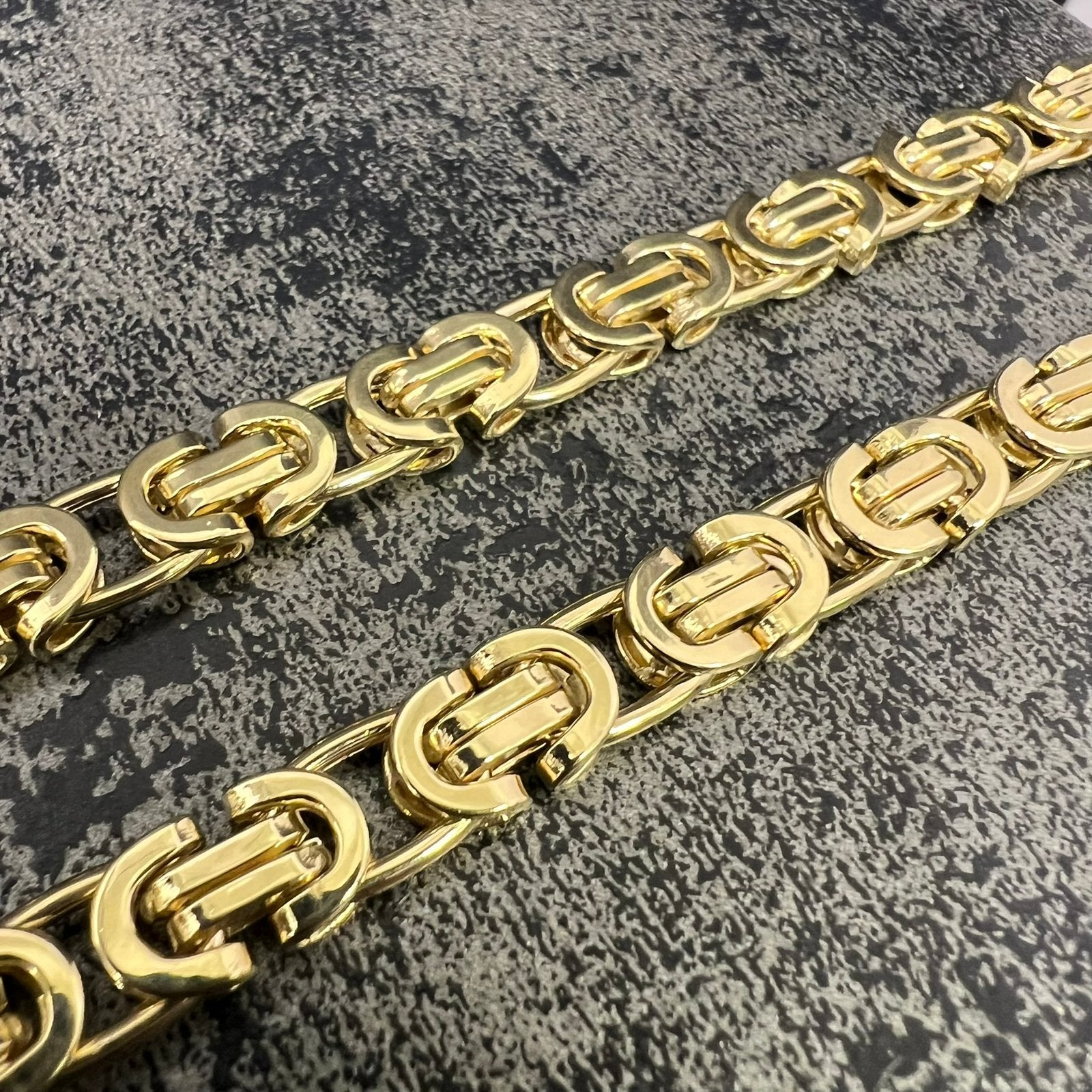 14k gouden ketting Koningsketting platte schakel, Sieraden, Tassen en Uiterlijk, Kettingen, Ophalen of Verzenden, Nieuw, Goud