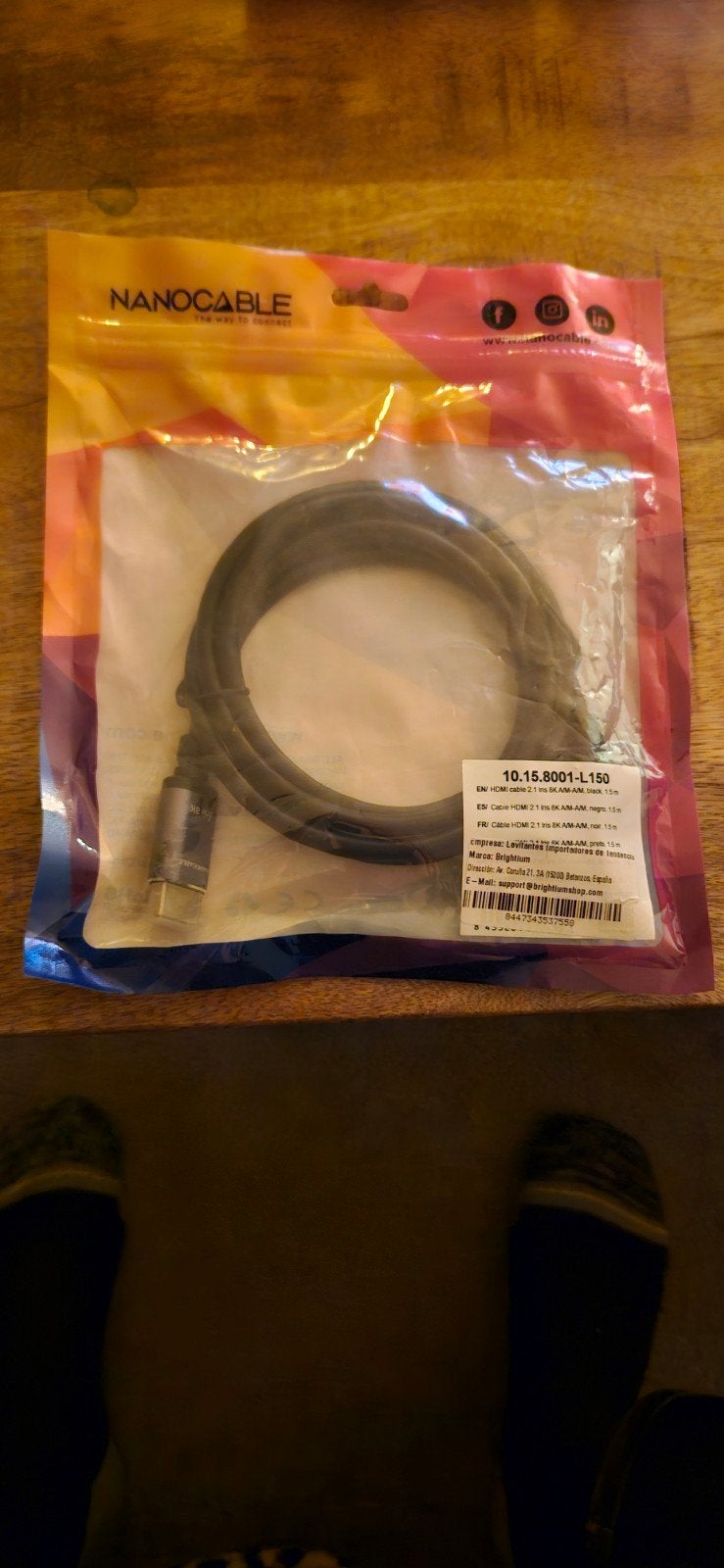 Nanocable HDMI-kabel 4K@60Hz, 18 Gbit/s, verguld, Ophalen of Verzenden