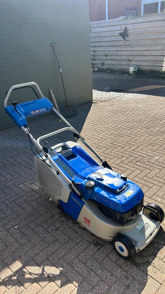 Yamaha YLM342 Benzine Grasmaaier - Gebruikt, Cirkelmaaier, Gebruikt, Ophalen of Verzenden, 40 t/m 49 cm