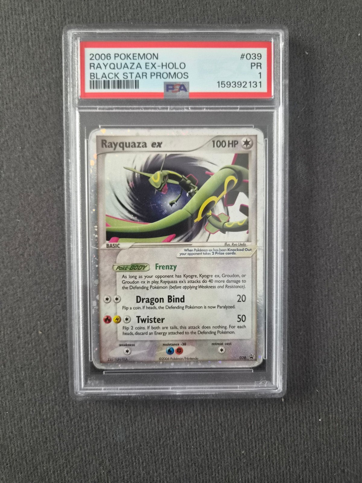 2006 Pokemon Rayquaza ex-Holon Black Star Promos PSA 1, Ophalen of Verzenden