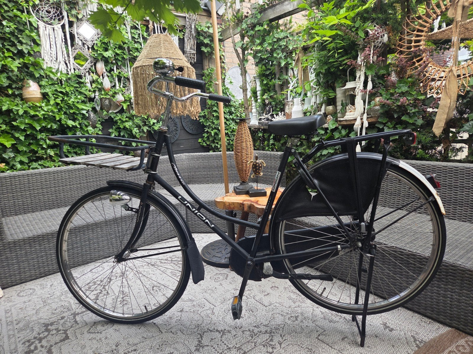 Union Damesfiets met Voordrager en Bagagedrager, Fietsen en Brommers, Fietsen | Dames | Damesfietsen, Terugtraprem, Ophalen, Overige merken