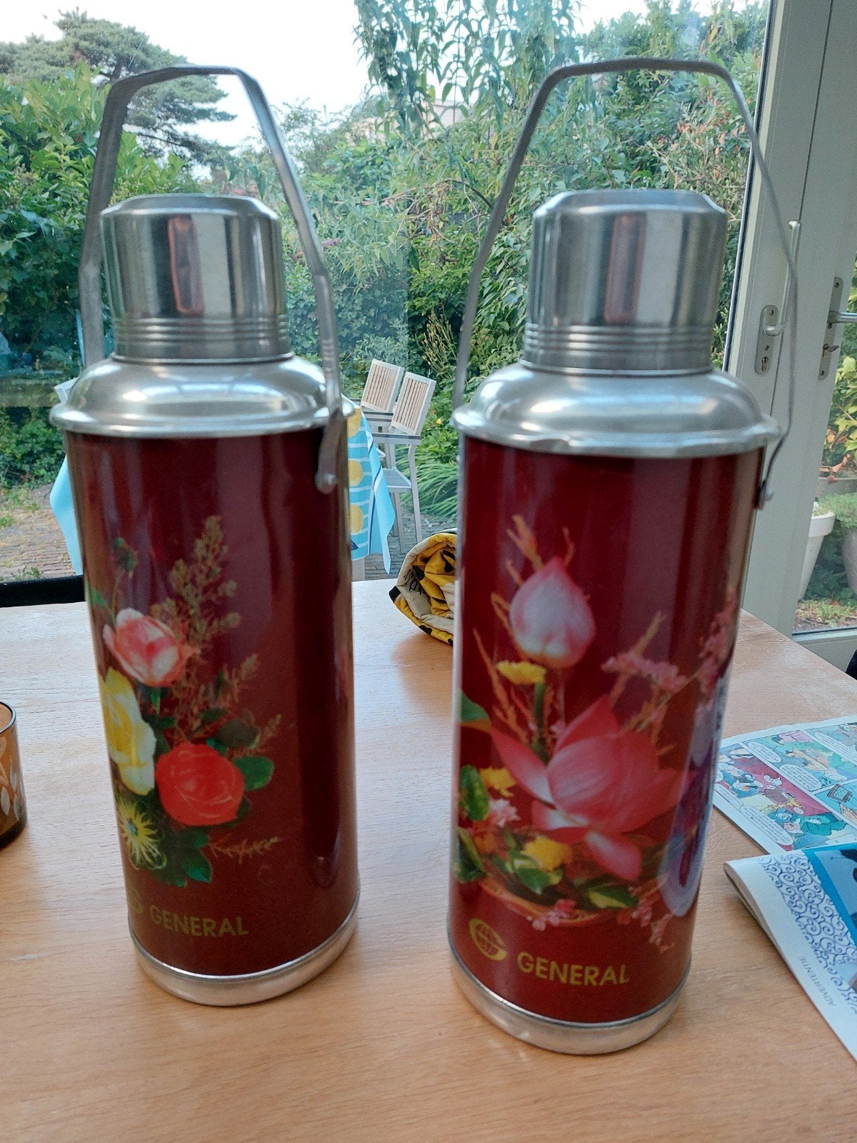 Grote vintage Chinese thermoskannen - Nieuwstaat, Ophalen