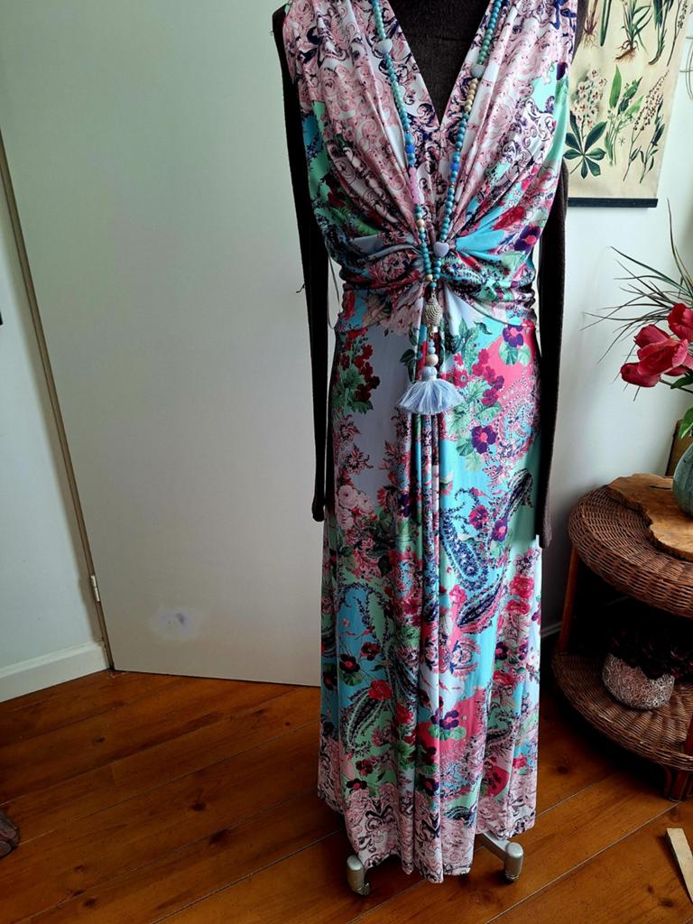 Lange jurk xl kreukvrij stretch, Kleding | Dames, Jurken, Overige kleuren, Maat 46/48 (XL) of groter, Ophalen of Verzenden, Gedragen