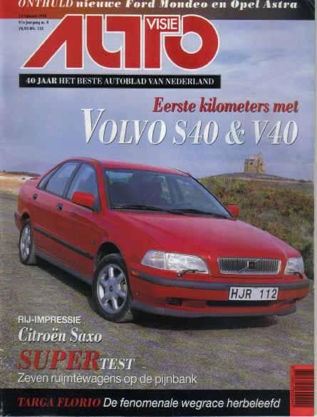 Autovisie 4 1996 : Chevrolet S10 - Dodge Ram - Volvo S40 V40, Ophalen of Verzenden, Gelezen, Algemeen