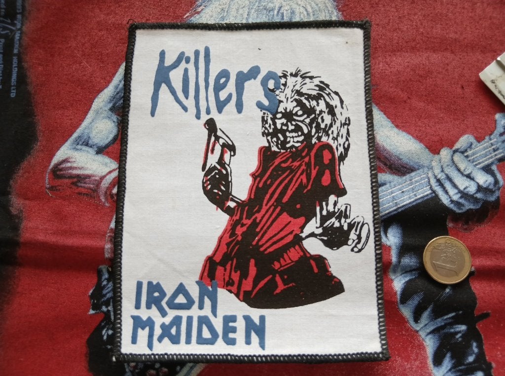 Iron Maiden 1981 patch Killers vintage mini back patch 130, Verzamelen, Ophalen of Verzenden, Nieuw, Kleding