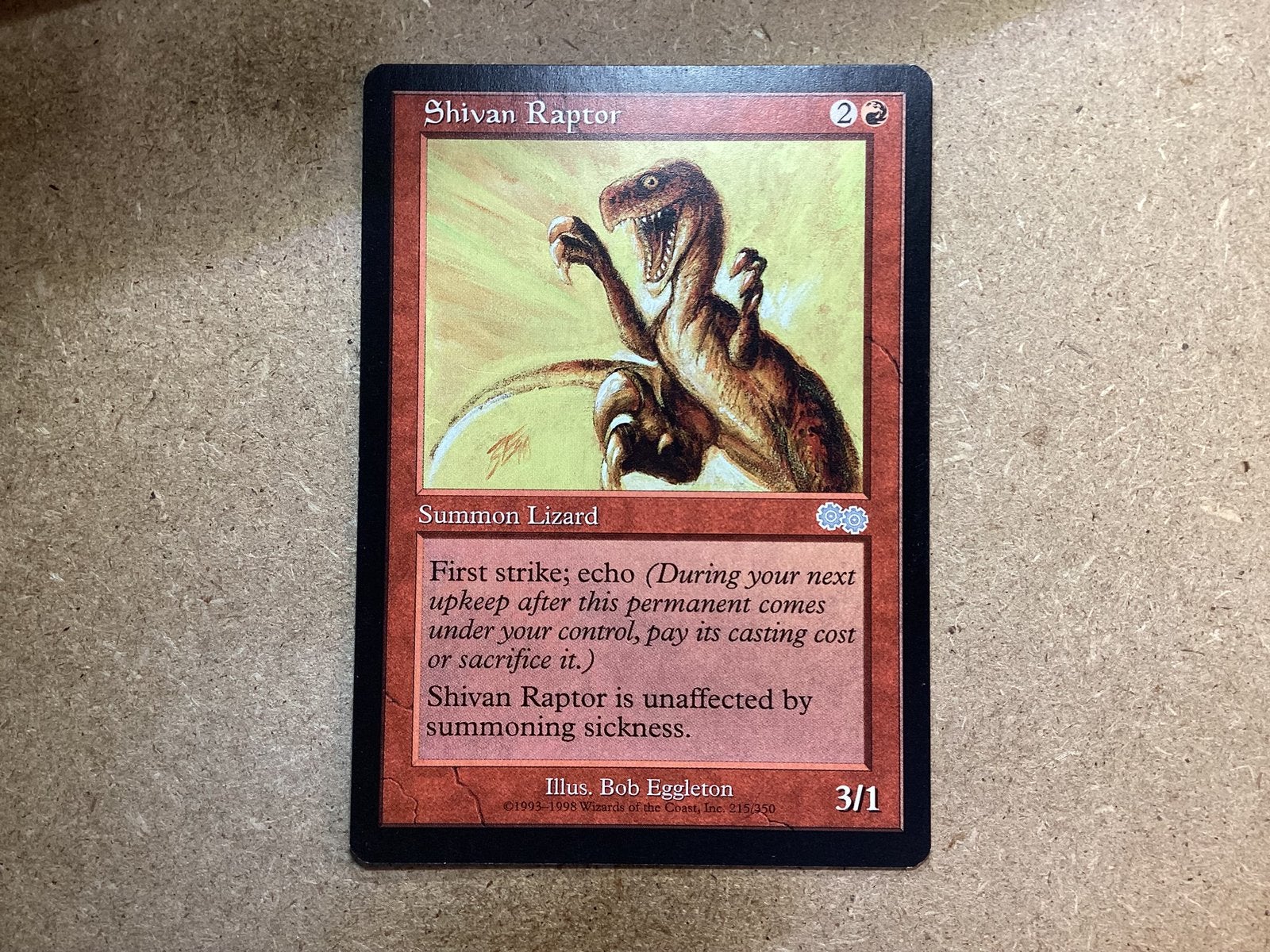 1x Shivan Raptor [215/350] (Excellent), Ophalen of Verzenden, Zo goed als nieuw, Losse kaart