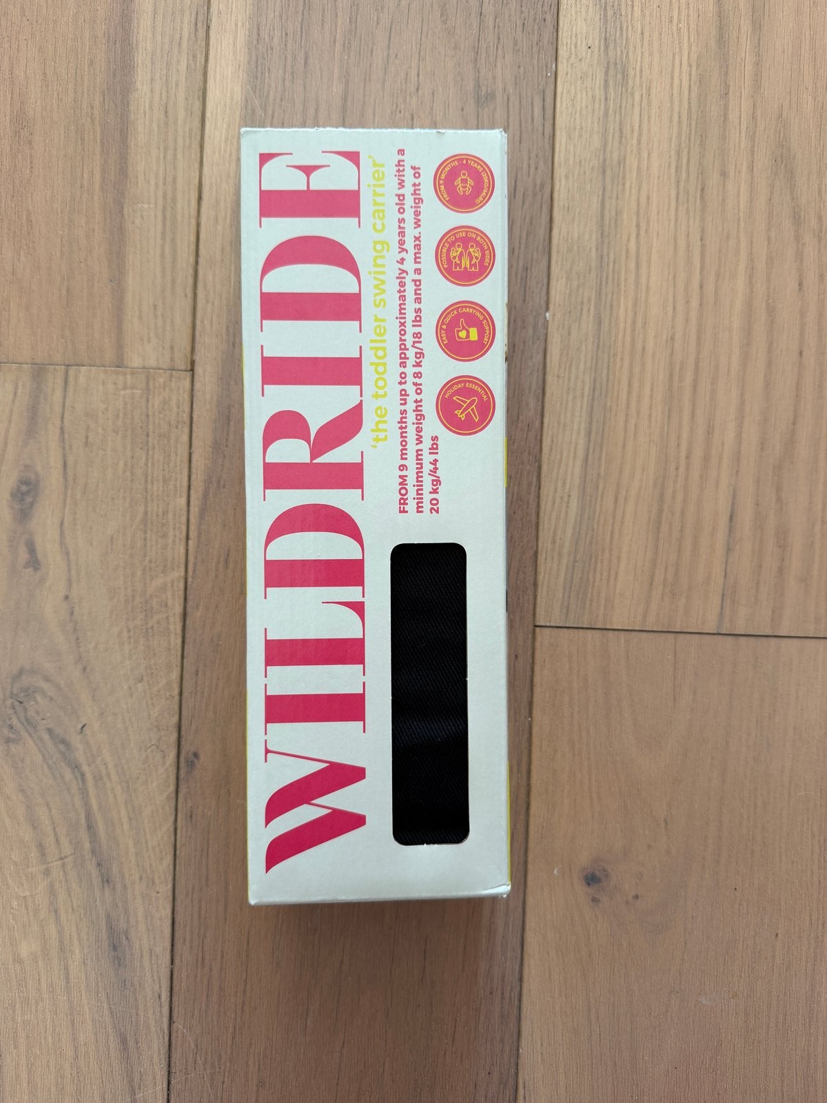 Nieuwe Wildride peuterdrager zwart - Ongebruikt in doos, Overige merken, Zij, Nieuw, Ophalen of Verzenden