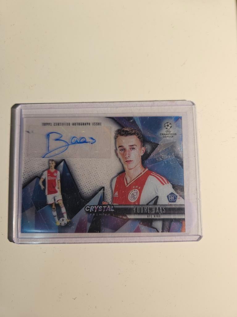 Youri Baas gesigneerde kaart, Ophalen of Verzenden, Zo goed als nieuw, Ajax, Spelerskaart
