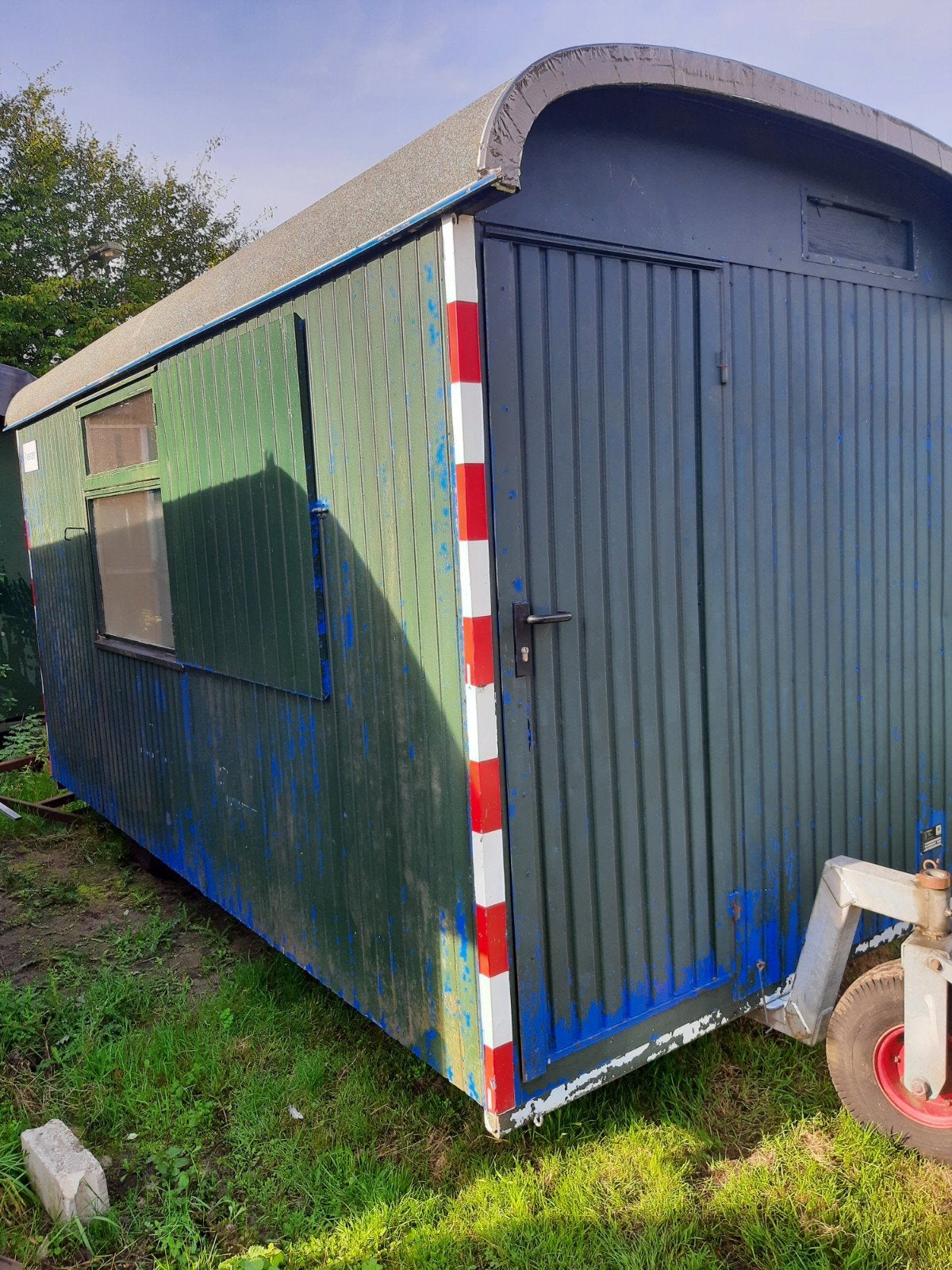 schaftwagen bouwkeet pipowagen schaftkeet camping B&B keet, Doe-het-zelf en Verbouw, Ophalen of Verzenden, Schans, Pipowagen, Schans