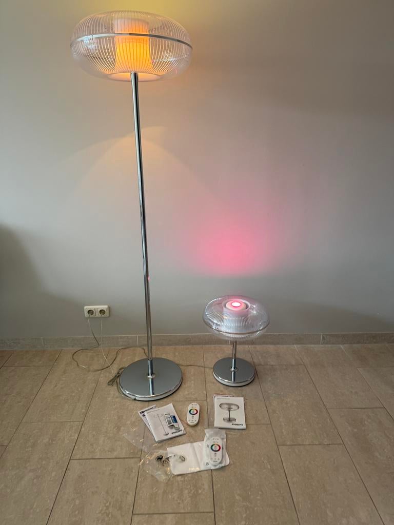 Philips lampen Living Colors tafellamp en vloerlamp, Ophalen, Zo goed als nieuw, Modern, Minder dan 50 cm