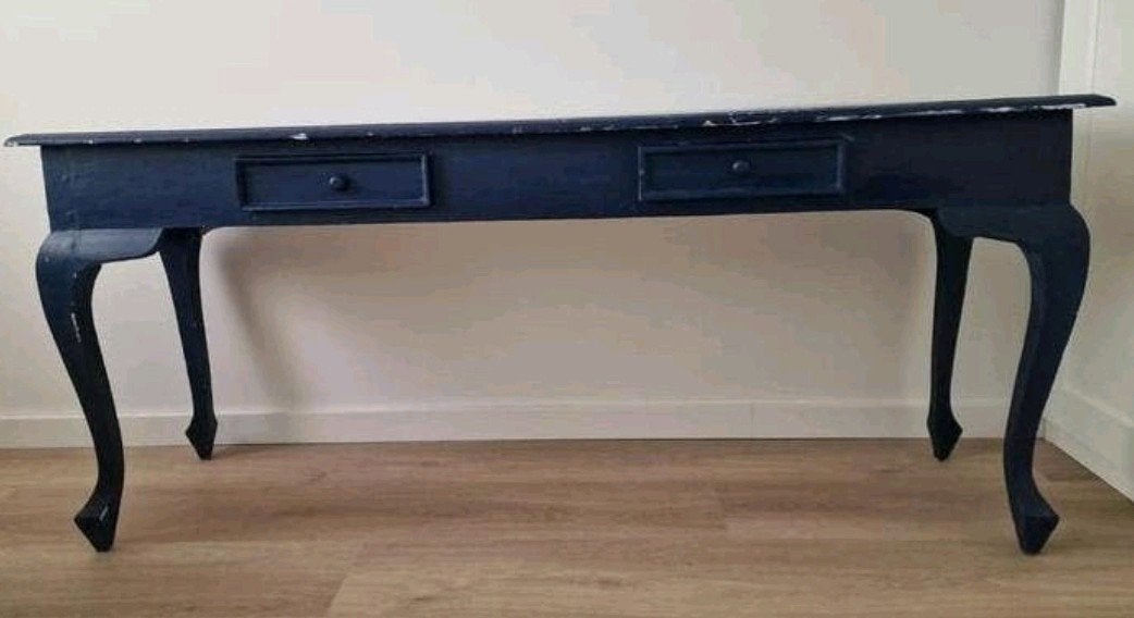 Donkerblauwe sidetable met 2 lades - 180 cm breed, Ophalen