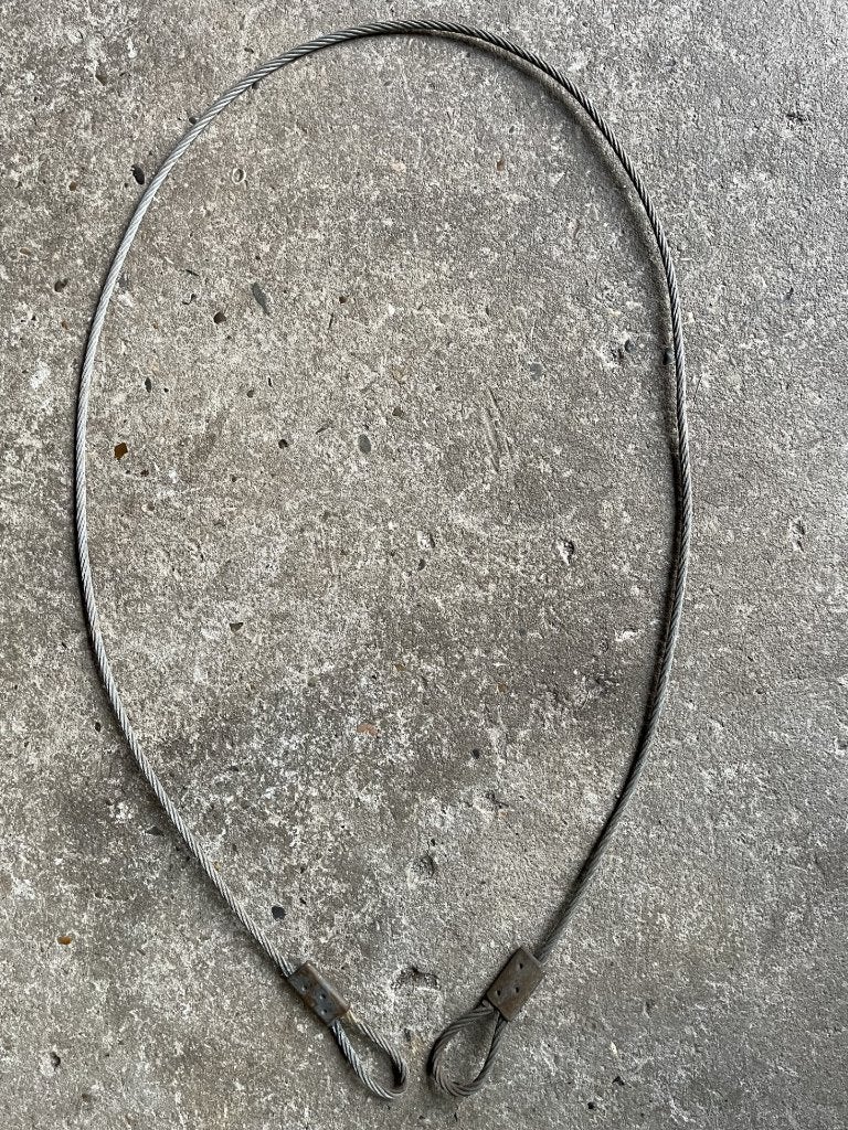 STAALKABEL 1700 x 5 mm, met 2 lussen., Ophalen of Verzenden