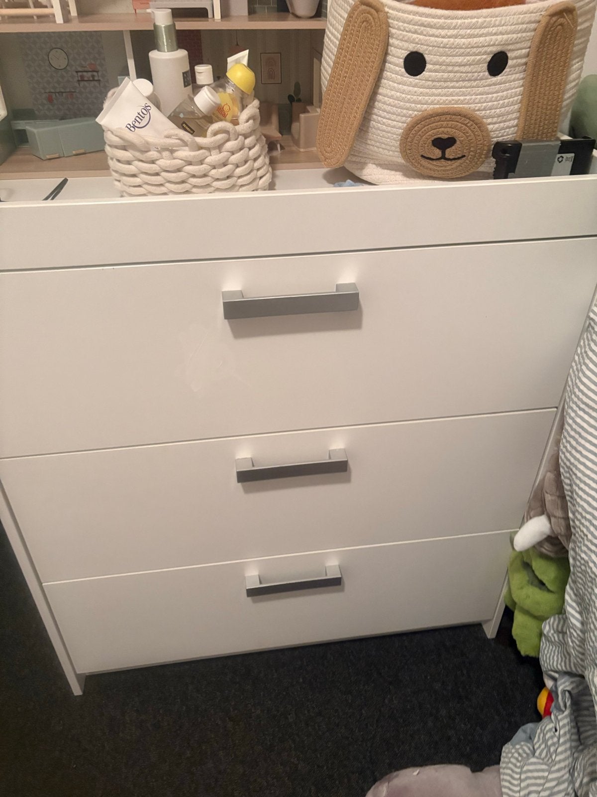Witte kledingkast met lades en hangruimte, Ophalen, Overige materialen, Gebruikt, 50 tot 100 cm