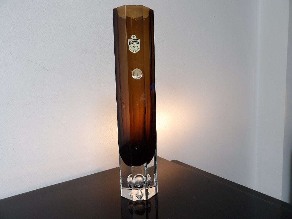 Scherer Sixties design Vaas, kristal/Fumee