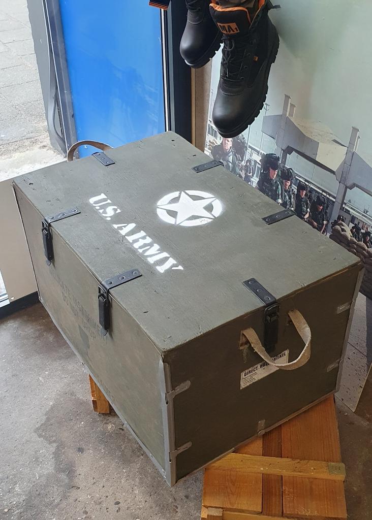 Militaire Kinderkamer Opslagkist, Overige houtsoorten, Minder dan 50 cm, Gebruikt, 50 tot 100 cm
