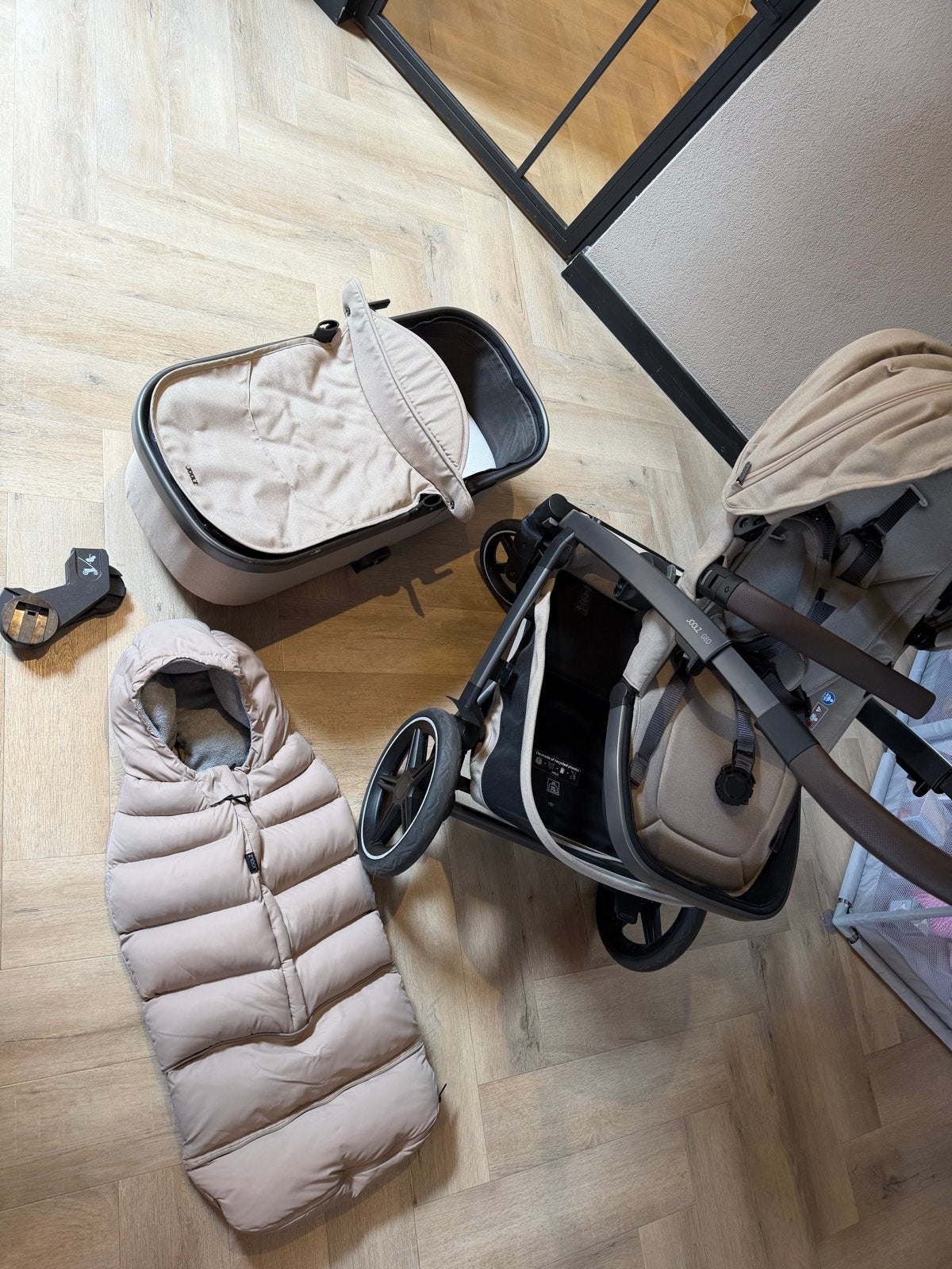 Joolz Geo 3 2-in-1 kinderwagen met adapters en voetenzak, Zo goed als nieuw, Combiwagen, Verstelbare duwstang, Ophalen