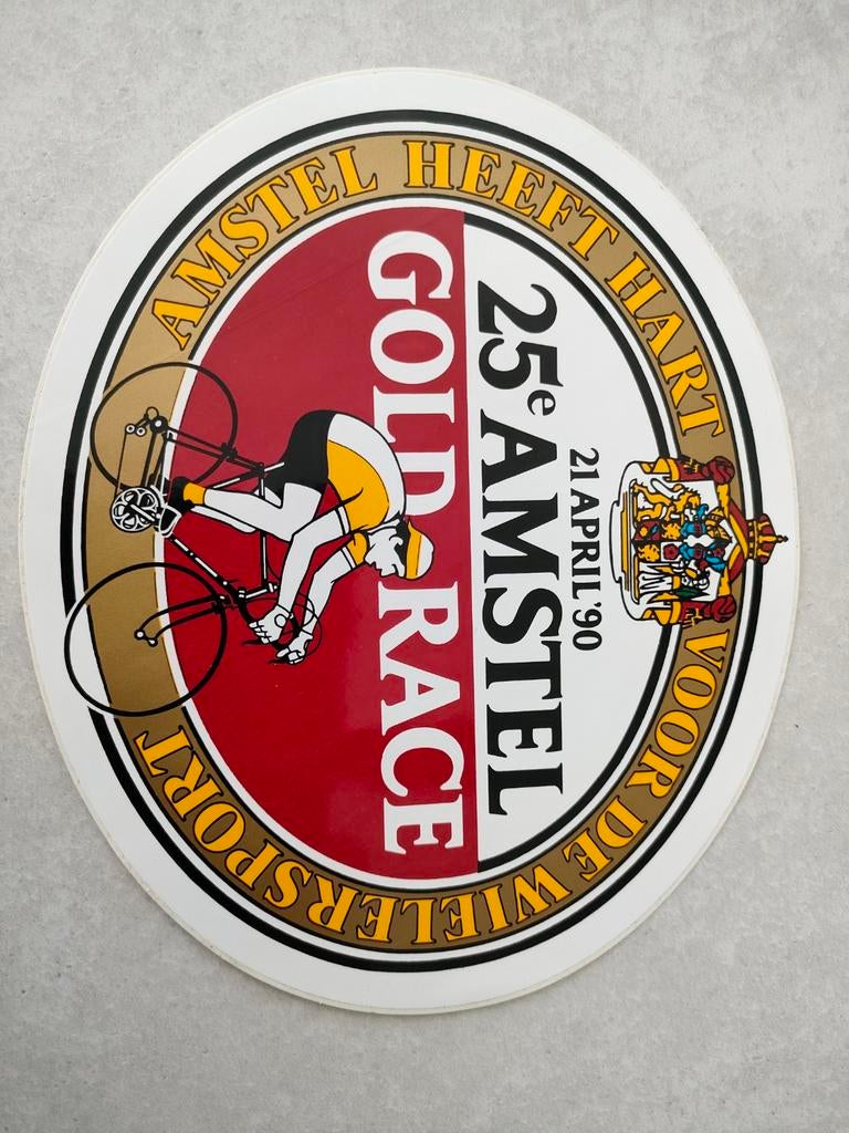 Originele ongebruikte Amstel Gold Race sticker 1990, Overige typen, Eén persoon