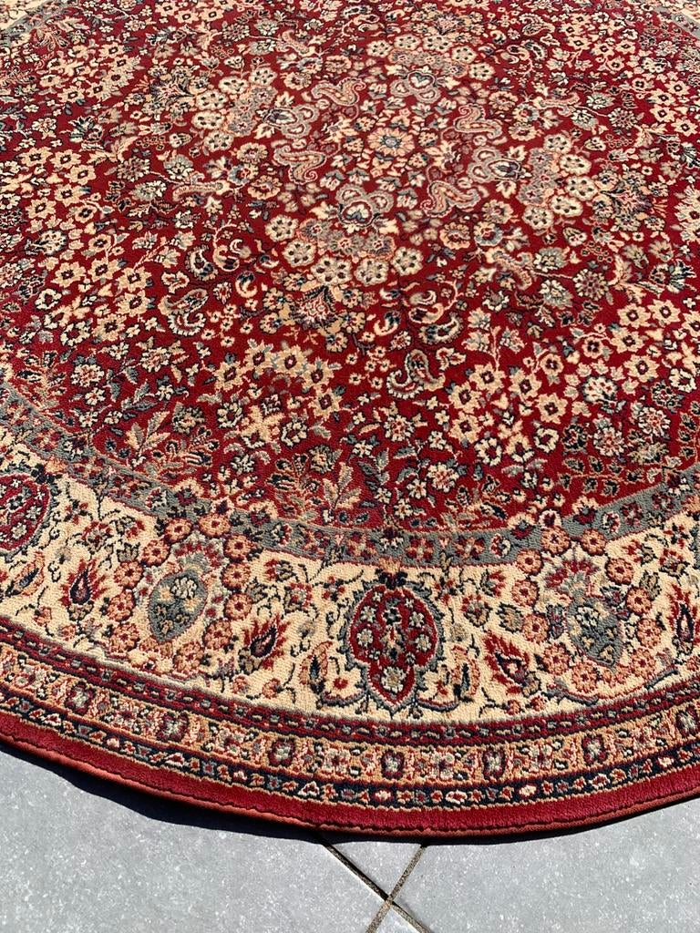 Schitterend Sfeervol Rond Vintage Vloerkleed.170 doorsnede, Ophalen, Zo goed als nieuw, Rond, 150 tot 200 cm