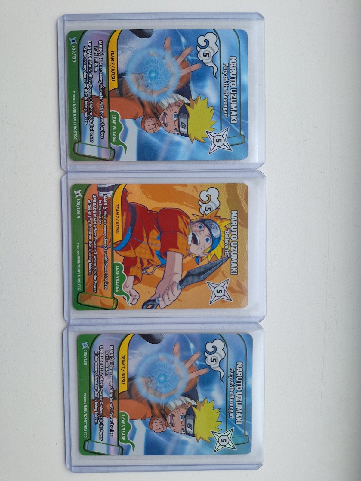 Naruto Mythos First Edition Rare & Alt Art Kaarten, Ophalen of Verzenden, Zo goed als nieuw, Meerdere kaarten
