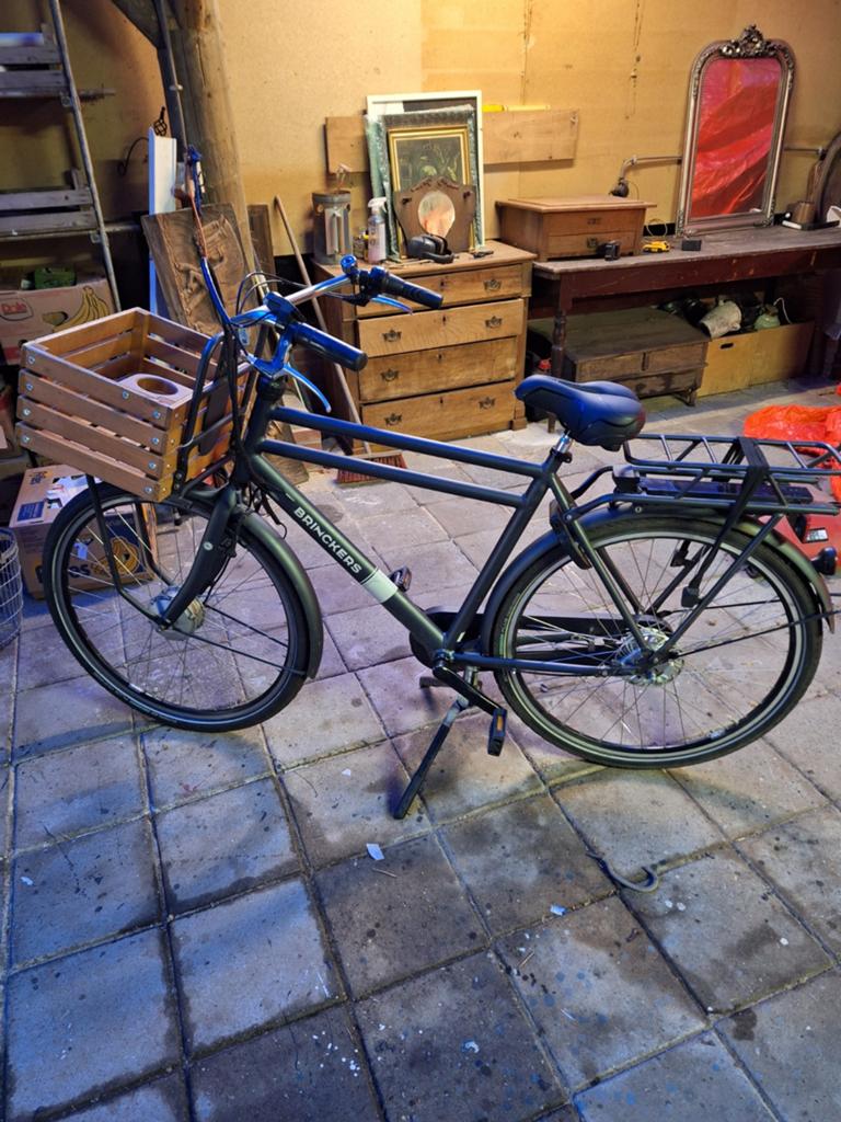 Brinckers fiets met krat, Ophalen of Verzenden, Gebruikt, Brinckers