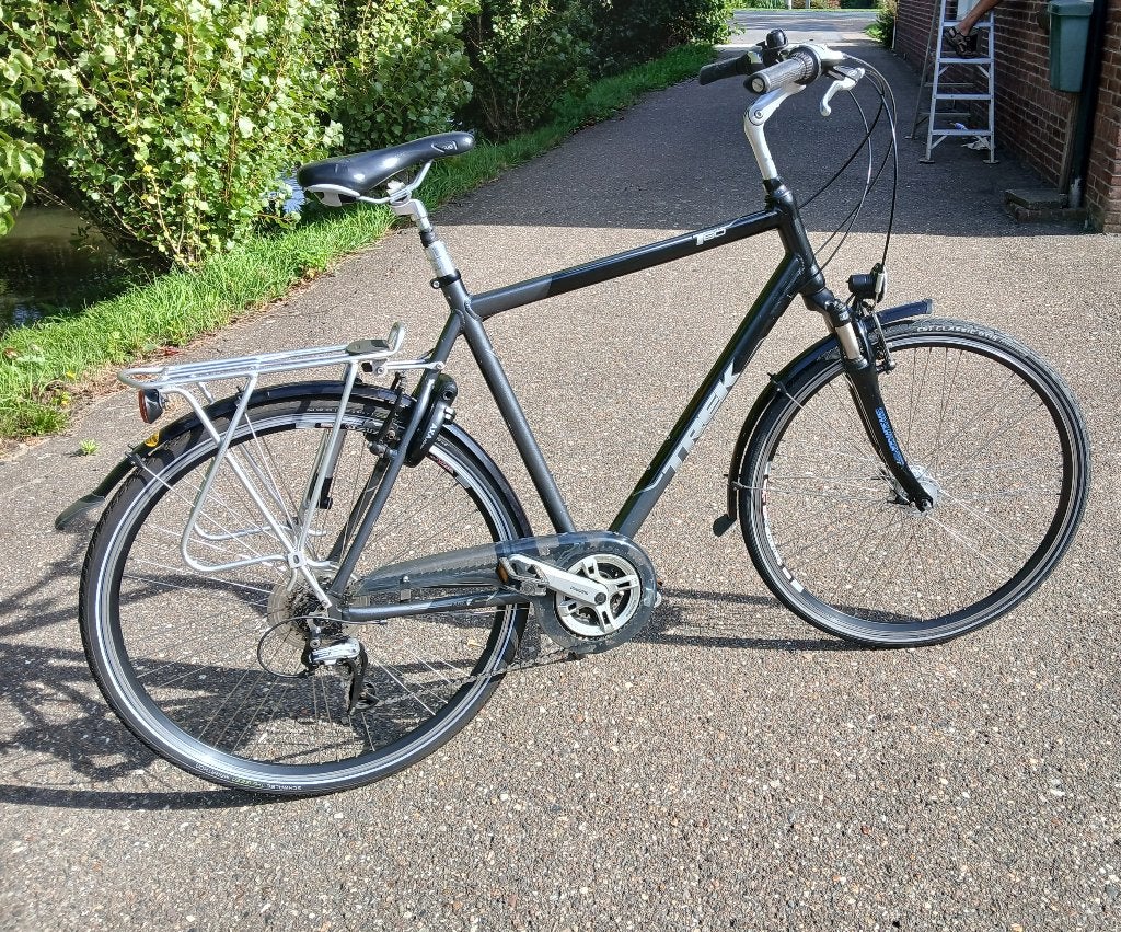 Herenfiets Trek, Velgrem, Versnellingen, Zo goed als nieuw, 57 tot 61 cm