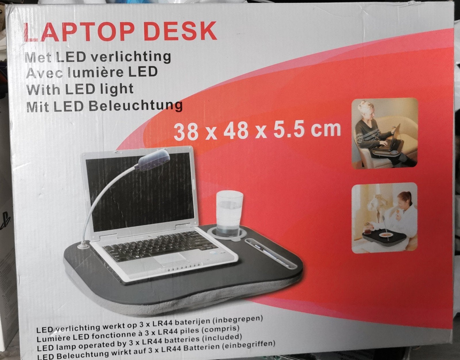 Laptop Desk met LED-verlichting - Comfortabel en Handig, Ophalen of Verzenden, Nieuw, Onbekend