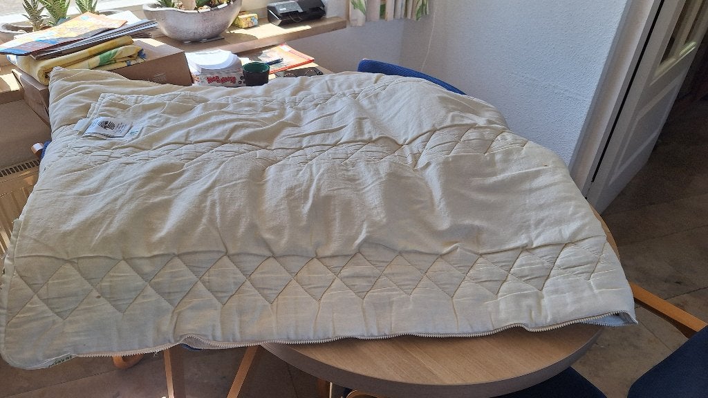 zomer-winter dekbed, Huis en Inrichting, Ophalen, Eenpersoons, Beige, Deken of Dekbed